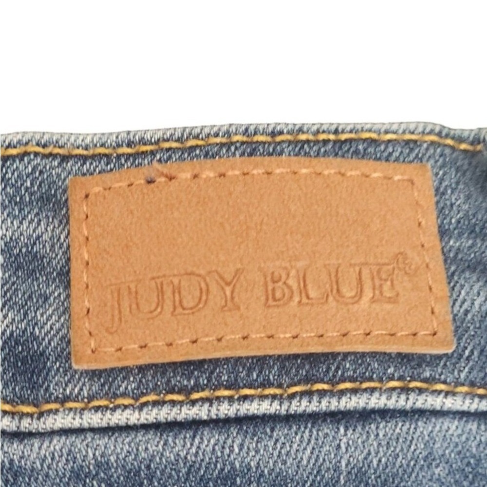 JUDY BLUE High Rise Straight Leg Jeans Medium Wash Stretch Size 30 - Picture 6 of 7